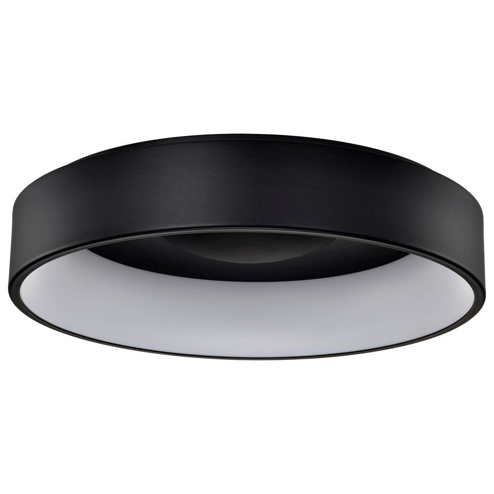 Nuvo 62-1454R1 Black Orbit - 30 Watt Led Flush Mount - Black Finish Image 1