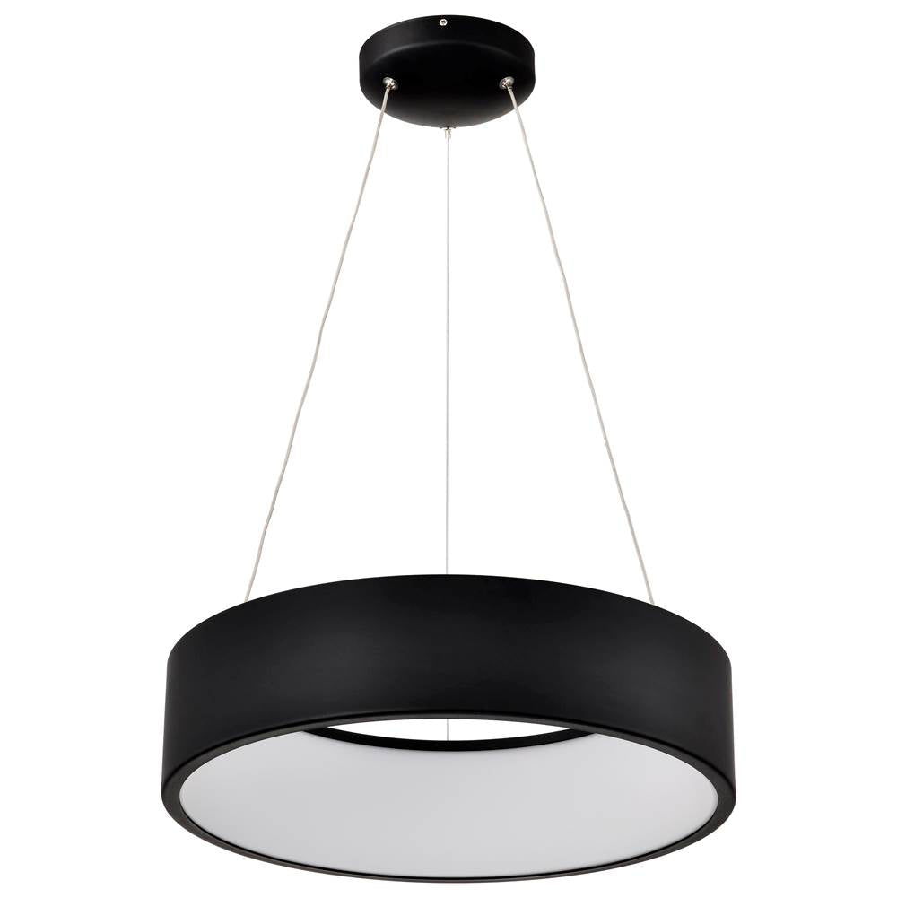 Nuvo 62-1456R1 Black Orbit - 20 Watt Led Pendant - Black Finish Image 1