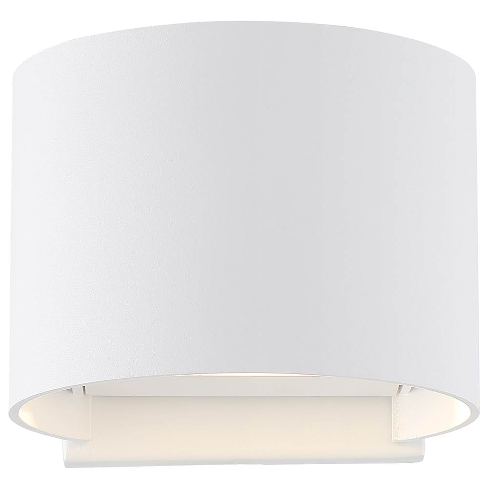 Nuvo 62-1465R1 Matte White Lightgate Led Round Sconce Image 1