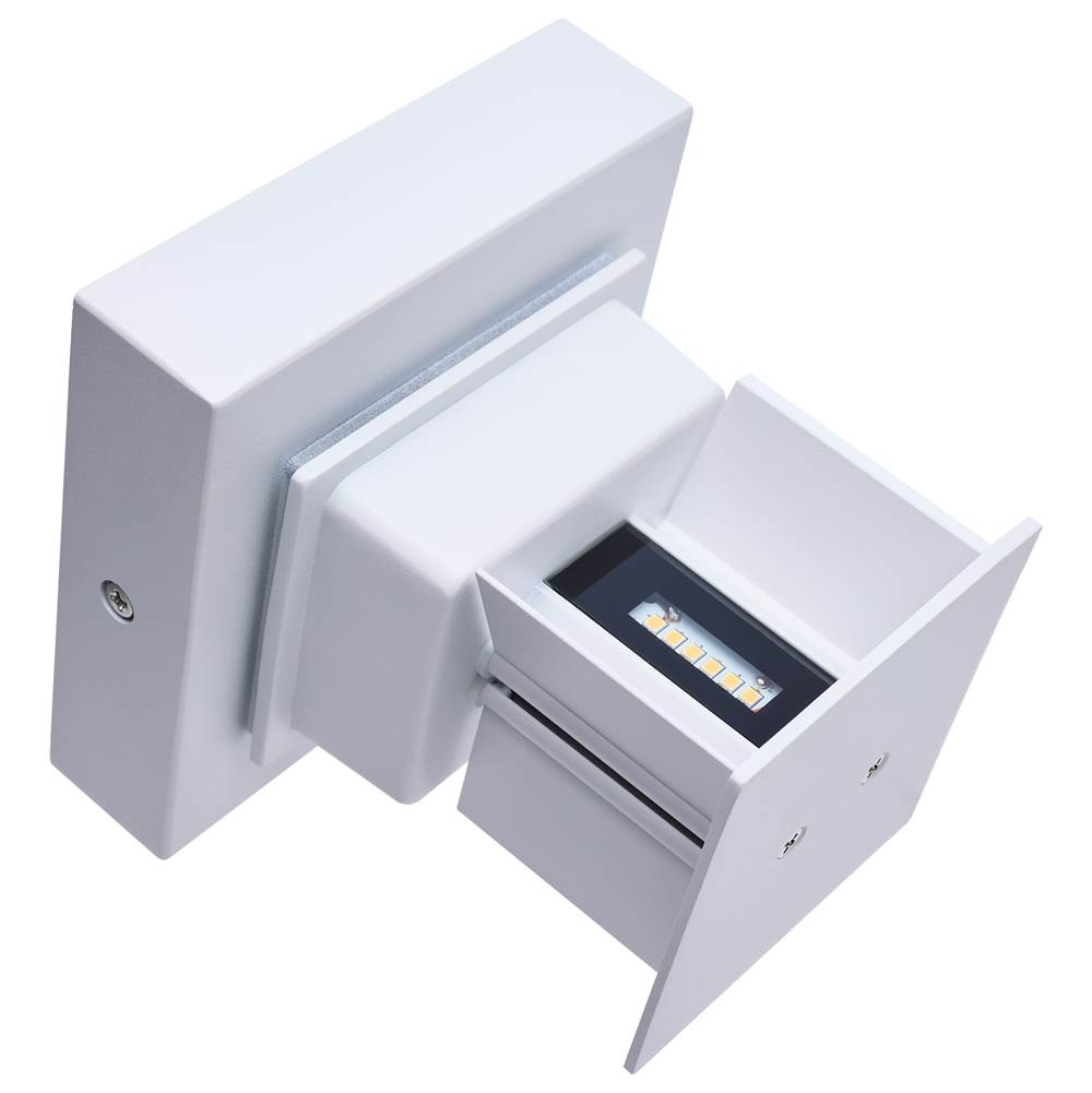 Nuvo 62-1467R1 Matte White Lightgate Led Square Sconce Image 3