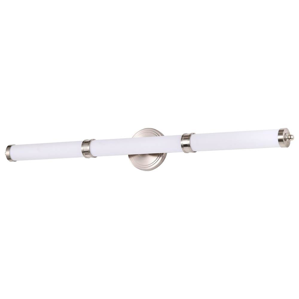 Nuvo Kagen Large Vanity; Led; Brushed Nickel Finish; White Acrylic Lens