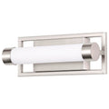 Nuvo Canal Small Vanity; Led; Brushed Nickel Finish; White Acrylic Lens