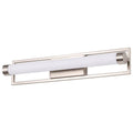 Nuvo Canal Medium Vanity; Led; Brushed Nickel Finish; White Acrylic Lens