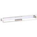 Nuvo Canal Large Vanity; Led; Brushed Nickel Finish; White Acrylic Lens