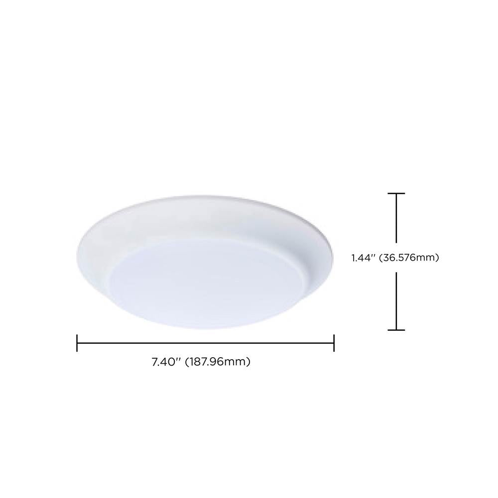 Nuvo 62-1800R1 White 7 Inch Led Disk Light - 27k/3k/35k/4k/5k Cct Selectable - White Finish - 6 Unit Contractor Pack Image 5