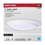 Nuvo 62-1801R1 White 7'' Led Disk Light White Finish Image 4