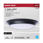 Nuvo 62-1804R1 Black 7'' Led Disk Light Black Finish Image 4