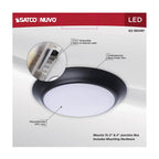 Nuvo 62-1804R1 Black 7'' Led Disk Light Black Finish Image 3