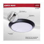 Nuvo 62-1814R1 Black 10'' Led Disk Light Black Fin Image 3