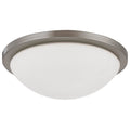 Nuvo Button; 13 Inch Led Flush Mount Fixture; Brushed Nickel Finish; Cct Selectable; 120 Volts