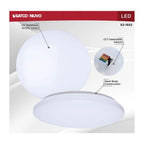 Nuvo 62-1852 White 14 Inch Led Cloud Fixture - 15 Watts - 27k/30k/35k/40k/50k Cct Selectable - Round Shape - White Finish - 120 Volt Image 2