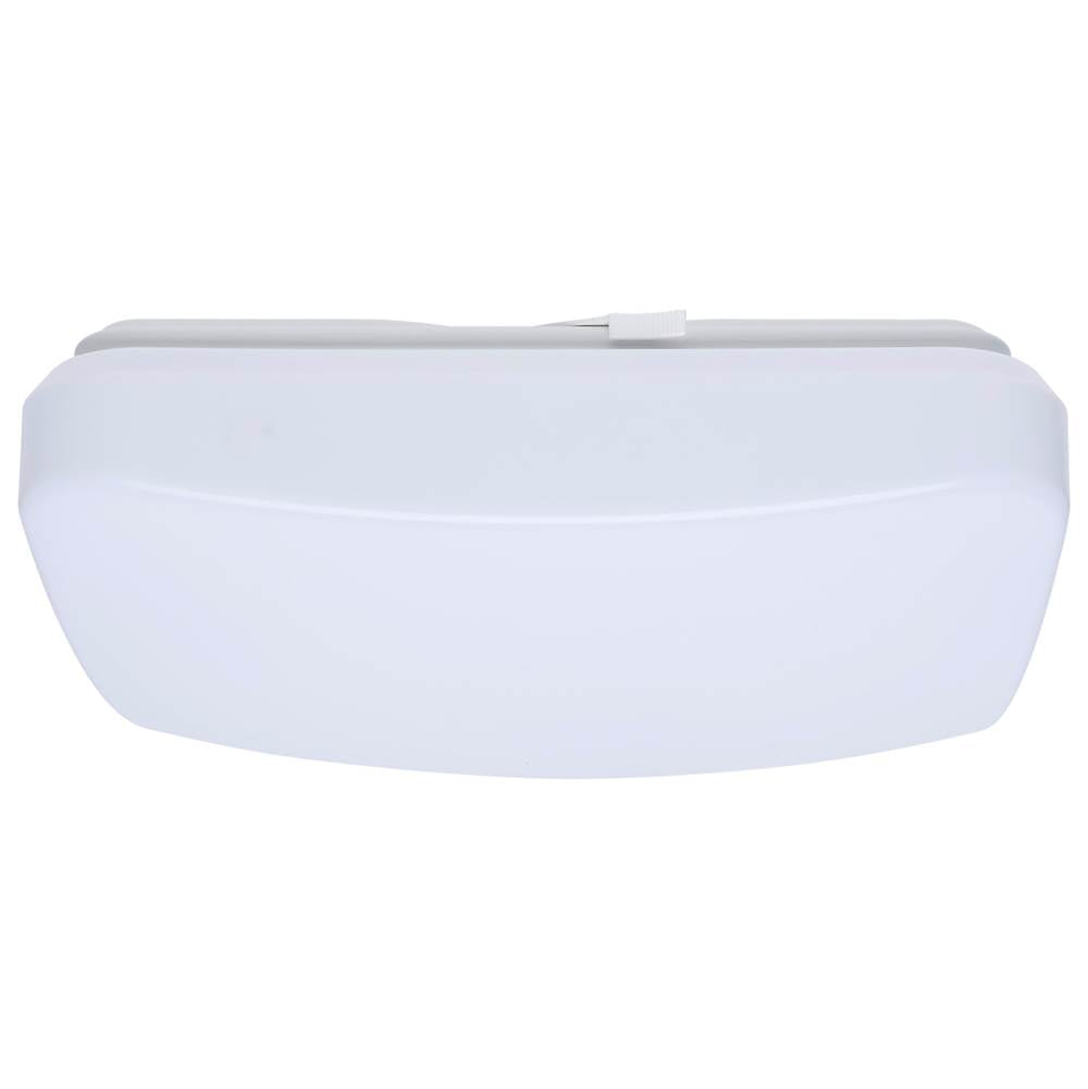 Nuvo 62-1855 White 11 Inch Led Cloud Fixture With Sensor - 11.5 Watts - 27k/30k/35k/40k/50k Cct Selectable - Square Shape - White Finish - 120 Volt Image 1