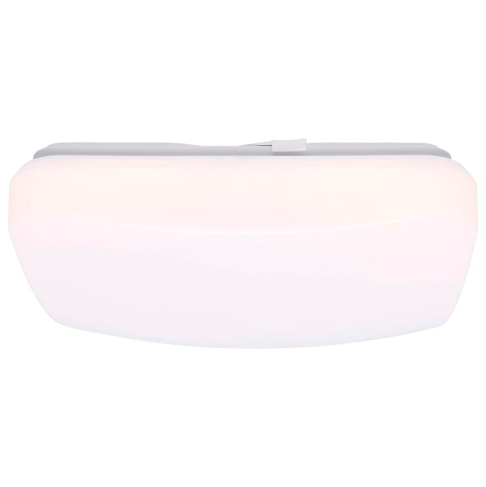 Nuvo  11 Inch Led Cloud Fixture With Sensor - 11.5 Watts - 27k/30k/35k/40k/50k Cct Selectable - Square Shape - White Finish - 120 Volt