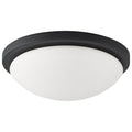 Nuvo Button; 11 Inch Led Flush Mount Fixture; Matte Black Finish; Cct Selectable; 120 Volts