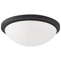 Nuvo Button; 13 Inch Led Flush Mount Fixture; Matte Black Finish; Cct Selectable; 120 Volts
