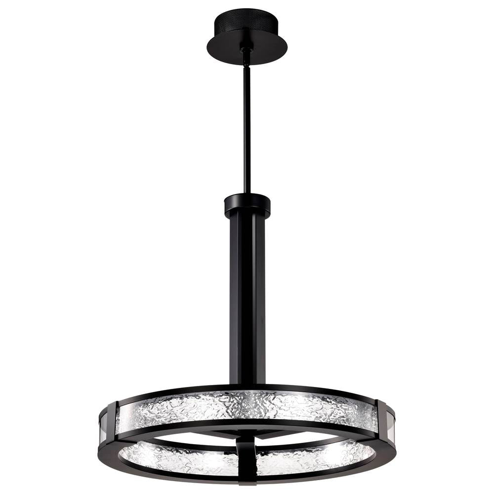 Nuvo Darrow; 24 Inch Led Pendant; Matte Black; Acrylic Panels