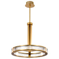 Nuvo Darrow; 24 Inch Led Pendant; Vintage Brass; Textured Acrylic Panels
