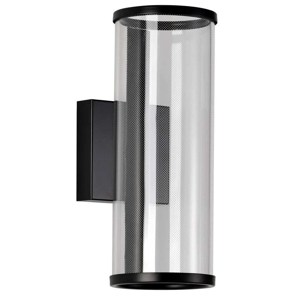 Nuvo Vale; 5 Inch Led Sconce; Matte Black; Silk Screened Acrylic Lens