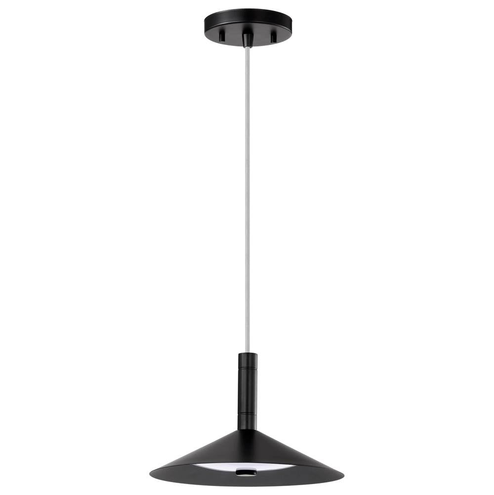 Nuvo Corrine; 10 Inch Led Pendant; Matte Black; 3k/4k/5k Cct Selectable