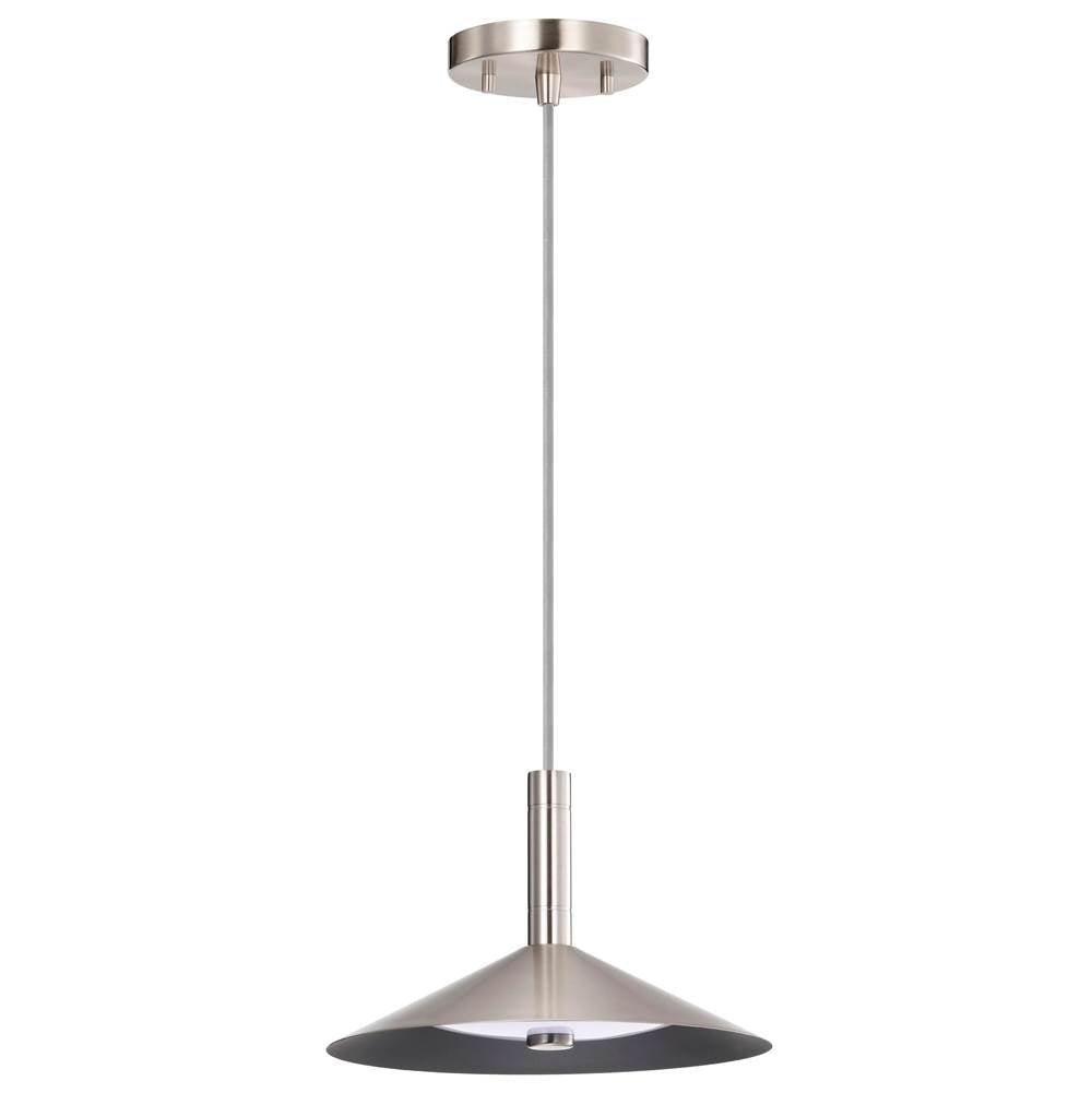 Nuvo Corrine; 10 Inch Led Pendant; Brushed Nickel; 3k/4k/5k Cct Selectable