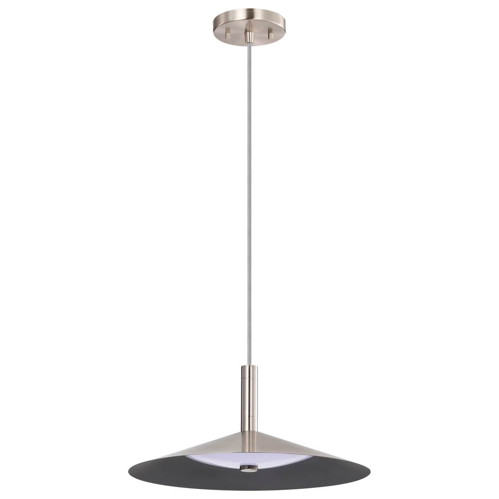 Nuvo Corrine; 14 Inch Led Pendant; Brushed Nickel; 3k/4k/5k Cct Selectable