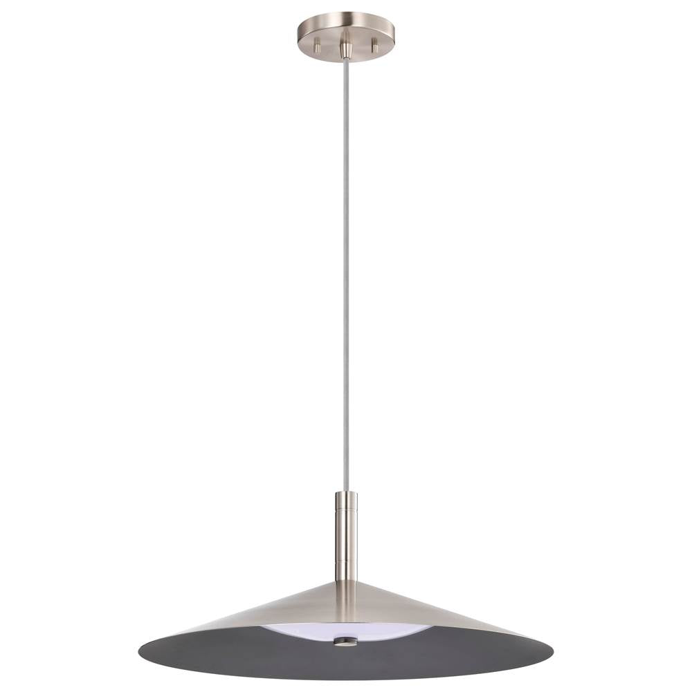 Nuvo Corrine; 18 Inch Led Pendant; Brushed Nickel; 3k/4k/5k Cct Selectable