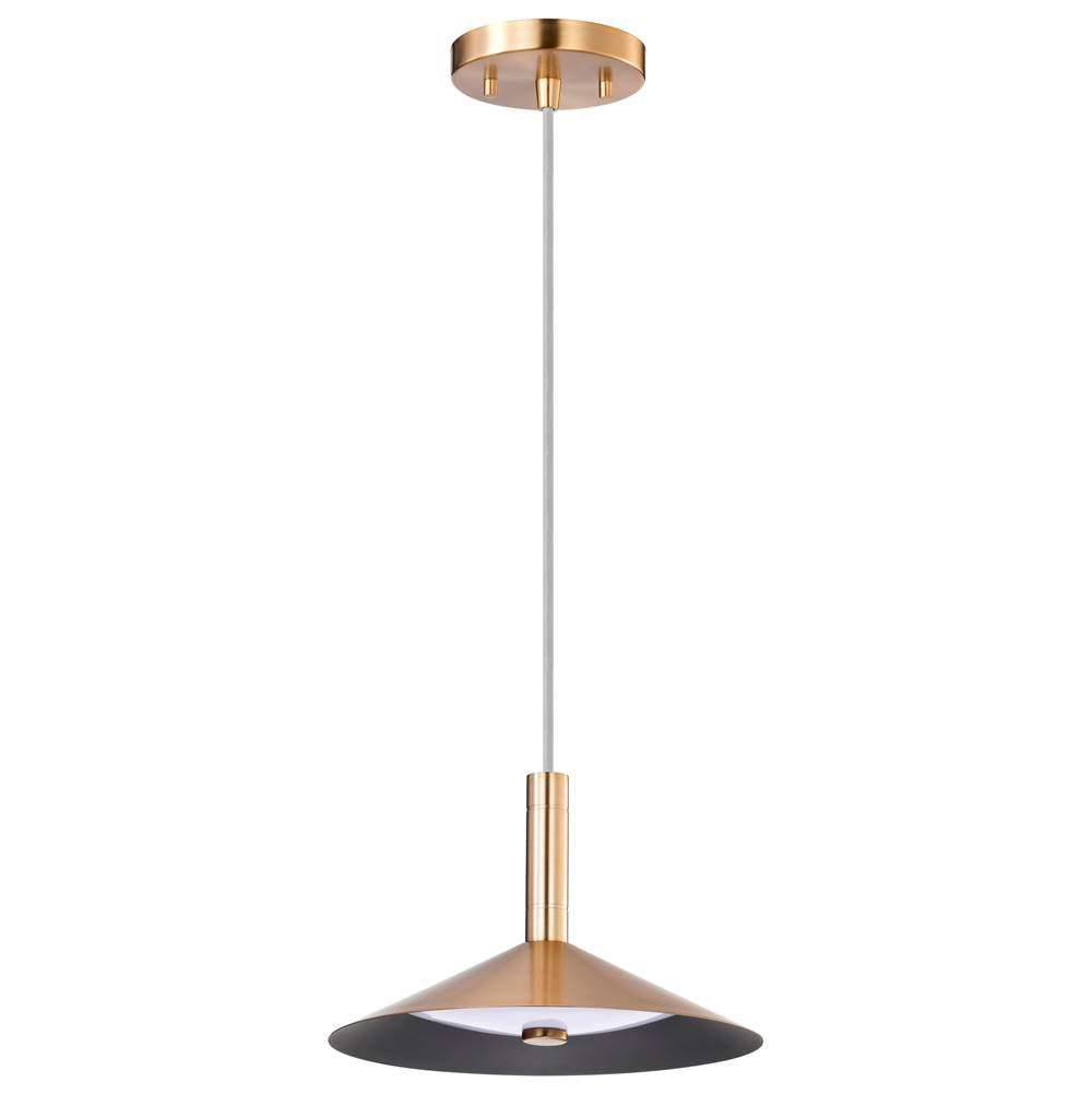 Nuvo Corrine; 10 Inch Led Pendant; Burnished Brass; 3k/4k/5k Cct Selectable