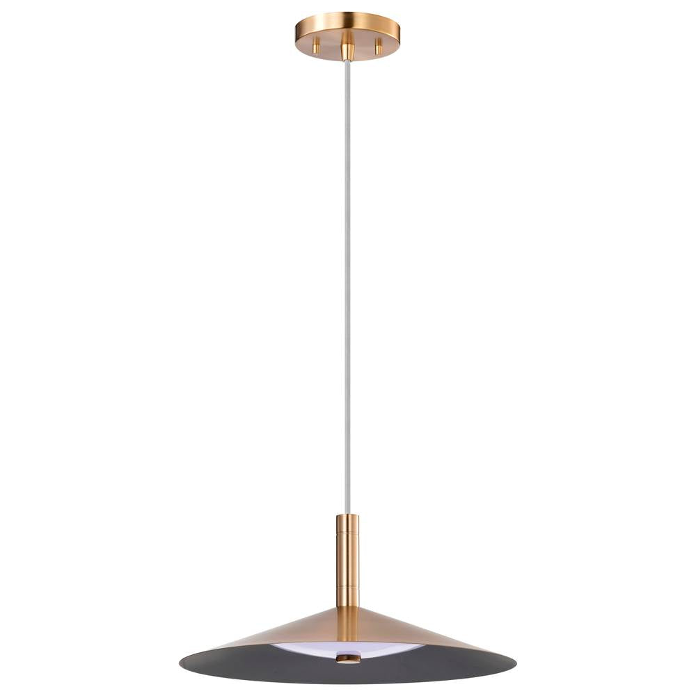 Nuvo Corrine; 14 Inch Led Pendant; Burnished Brass; 3k/4k/5k Cct Selectable