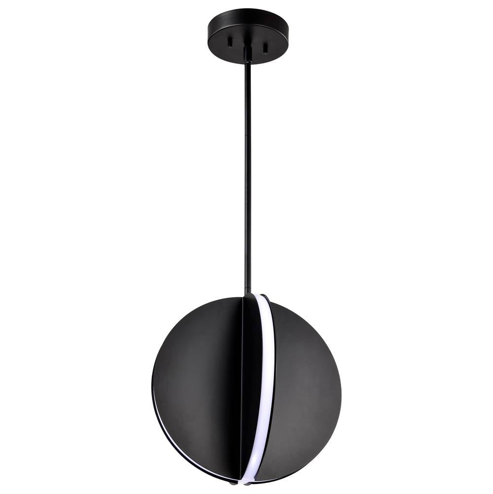 Nuvo Blaine; 13 Inch Led Pendant; Matte Black; Acrylic Lens