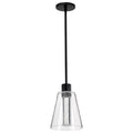 Nuvo Aura; 7 Inch Led Pendant; Matte Black; K9 Bubble Crystal; 3000k Cct