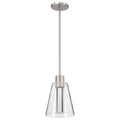 Nuvo Aura; 7 Inch Led Pendant; Brushed Nickel; K9 Bubble Crystal; 3000k Cct