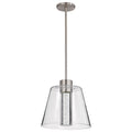 Nuvo Aura; 12 Inch Led Pendant; Brushed Nickel; K9 Bubble Crystal; 3000k Cct