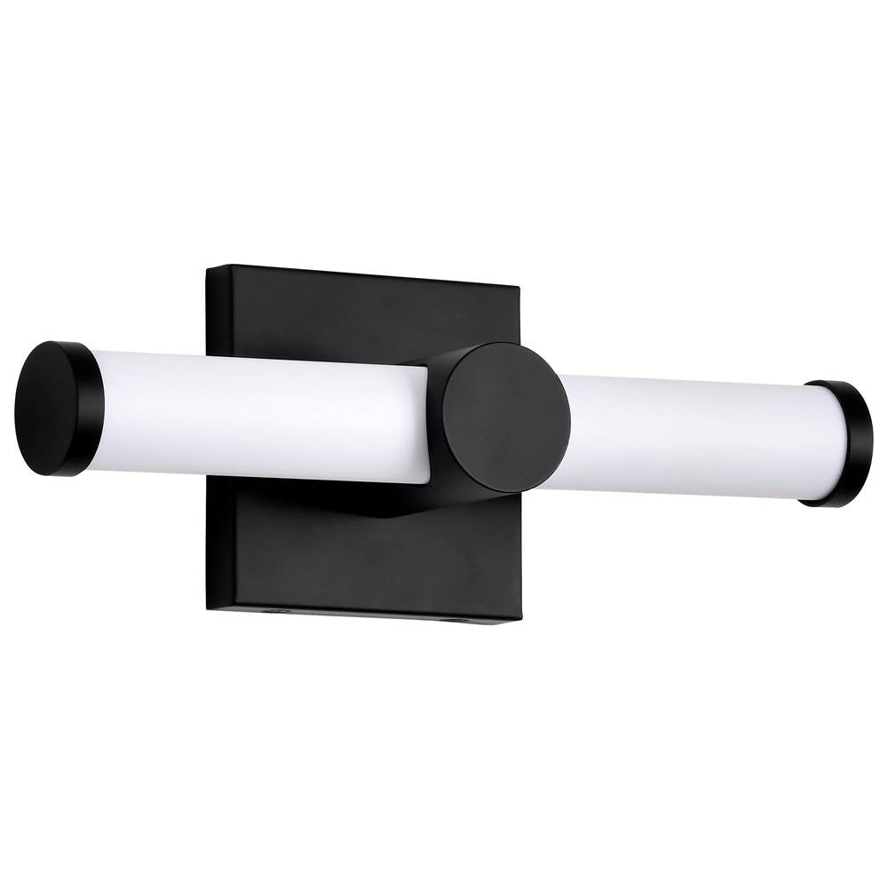 Nuvo Bowman; 12 Inch Led Vanity; Matte Black; Acrylic Lens