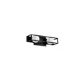 Nuvo Jenkins; 16 Inch 2 Light Led Vanity; Matte Black With Frosted Glass