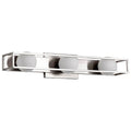 Nuvo Jenkins; 24 Inch 3 Light Led Vanity; Brushed Nickel With Frosted Glass