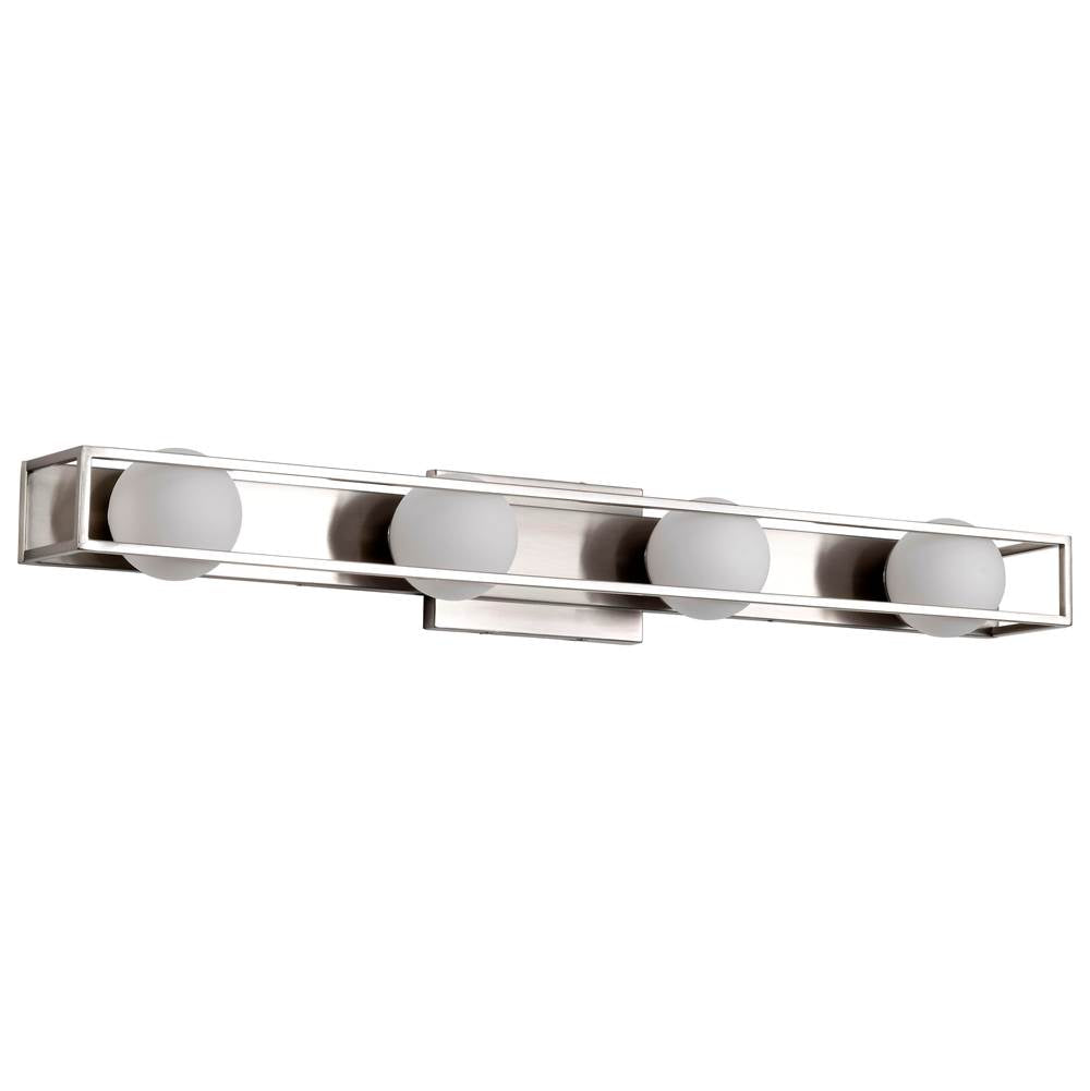 Nuvo Jenkins; 32 Inch 4 Light Led Vanity; Brushed Nickel With Frosted Glass
