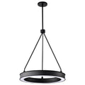 Nuvo Longford; 20 Inch Led Pendant; Textured Black; Acrylic Lens