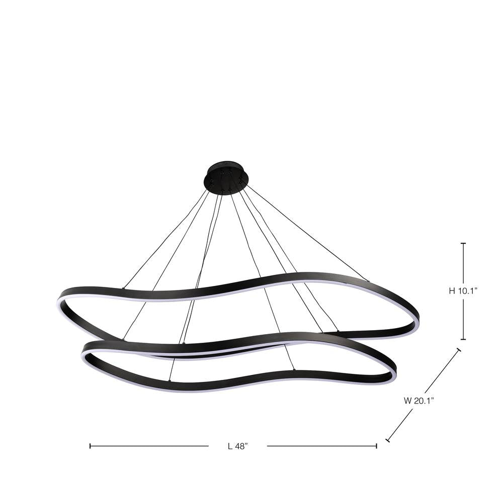 Nuvo 62-2422 Matte Black Sylas 48'' Led Pendant Image 1
