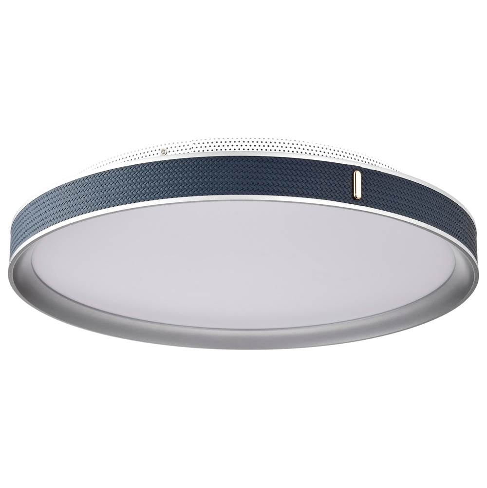 Nuvo Bandon; 20 Inch Led Flush Mount; Gray With Blue Wrap; Acrylic Lens