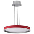 Nuvo Bandon; 20 Inch Led Pendant; Gray With Red Wrap; Acrylic Lens