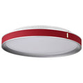 Nuvo Bandon; 20 Inch Led Flush Mount; Gray With Red Wrap; Acrylic Lens
