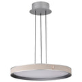 Nuvo Bandon; 20 Inch Led Pendant; Gray With Off White Wrap; Acrylic Lens