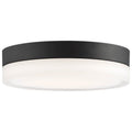 Nuvo Pi; 9 Inch Led Flush Mount; Black Finish; Frosted Etched Glass; Cct Selectable; 120 Volts
