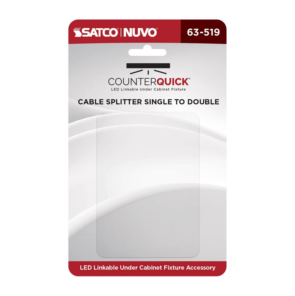 Nuvo 63-519 White Y-splitter For Under Cabinet Led Fixtures - White Finish Image 1