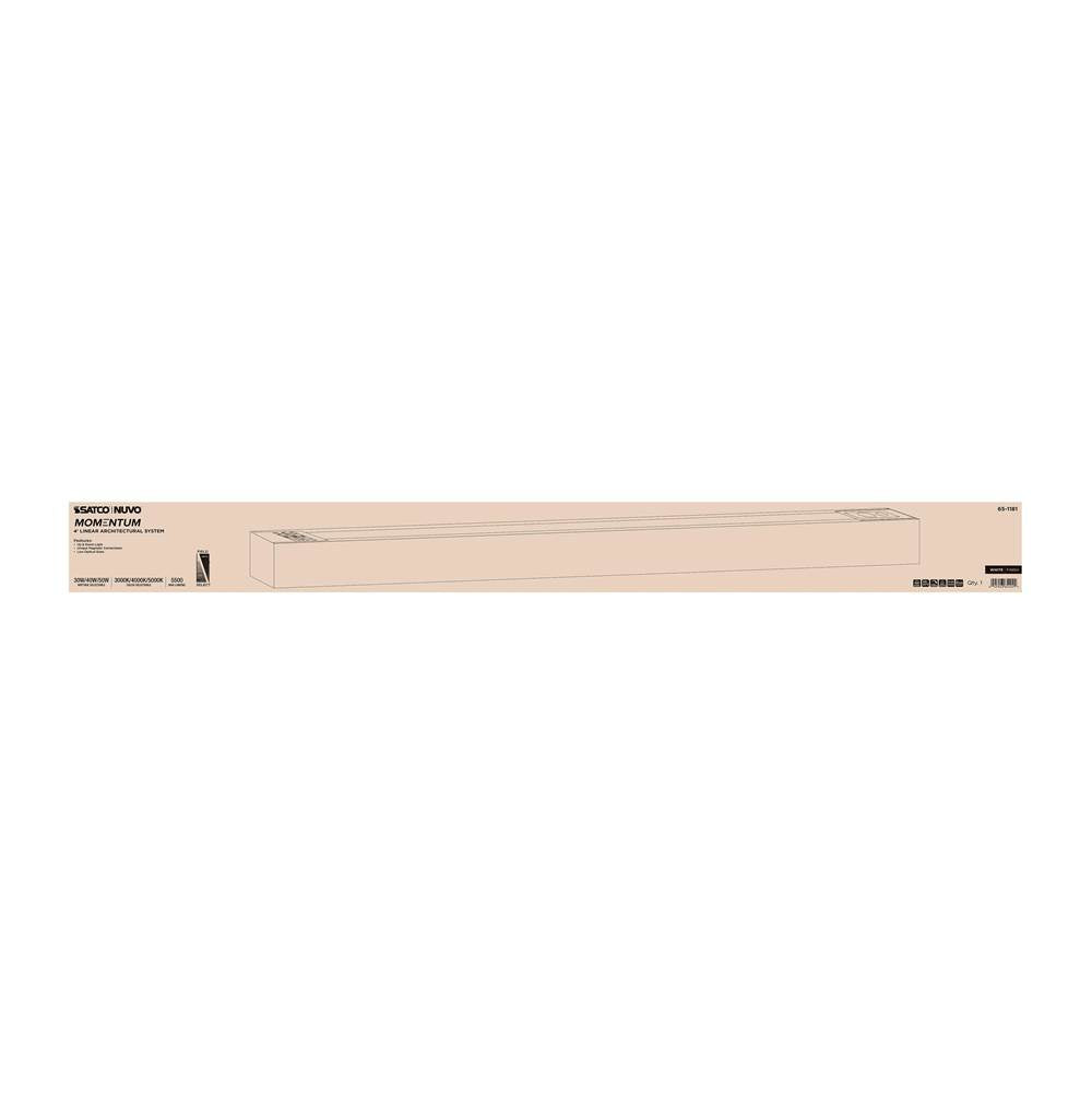 Nuvo 65-1181 White Momentum - 4 Foot Led Connectable Linear Strip - Up And Down Selectable - White Finish Image 1