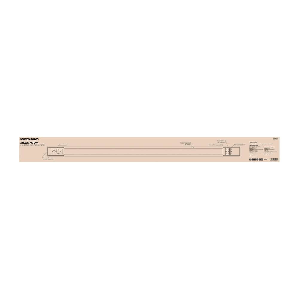 Nuvo  Momentum - 4 Foot Led Connectable Linear Strip - Up And Down Selectable - White Finish