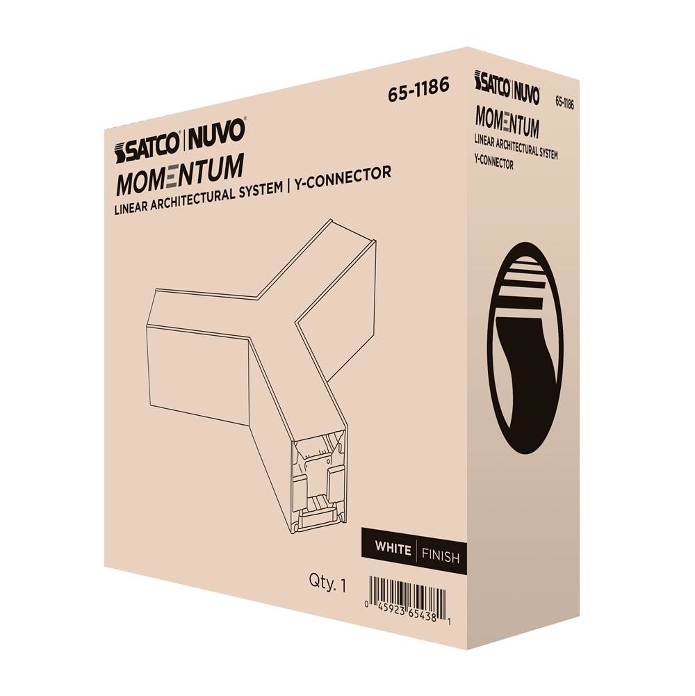 Nuvo 65-1186 White Momentum - Y-connector For Led Linear System - White Finish Image 5