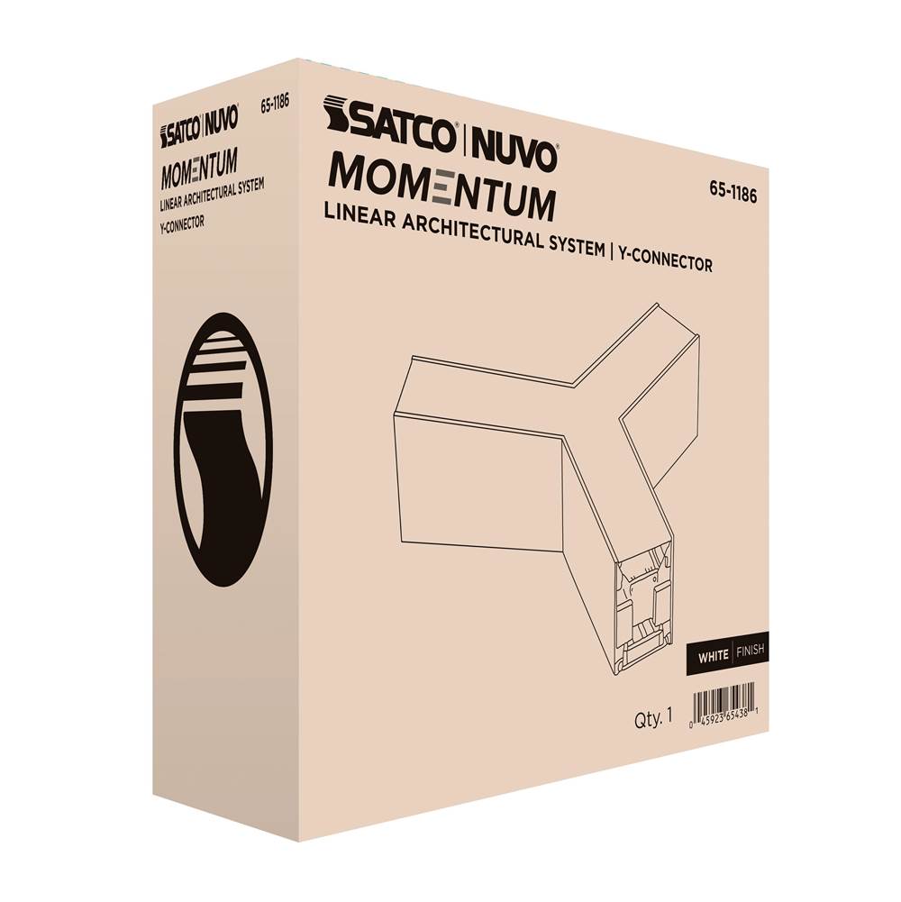 Nuvo 65-1186 White Momentum - Y-connector For Led Linear System - White Finish Image 4