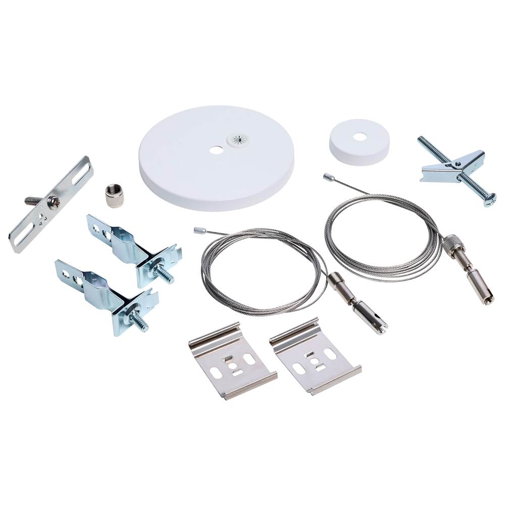 Nuvo  Momentum - Single Unit Suspension Kit With Canopy And Ancor Cover For Led Linear System - White Finish