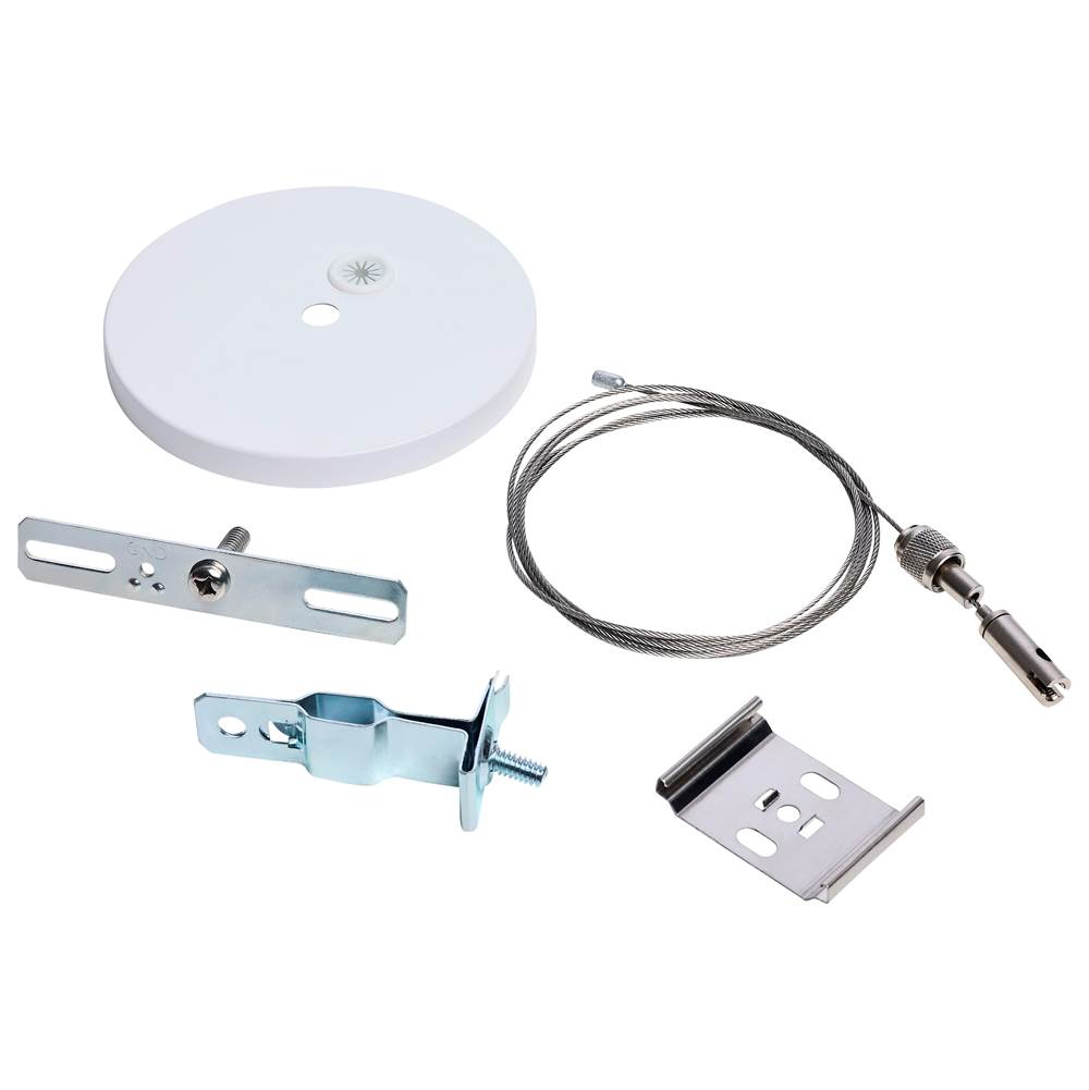 Nuvo  Momentum - Suspension Kit Run Starter With Canopy For Led Linear System - White Finish